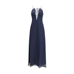 Kristina Ti Blue Silk Casual Women's Dress